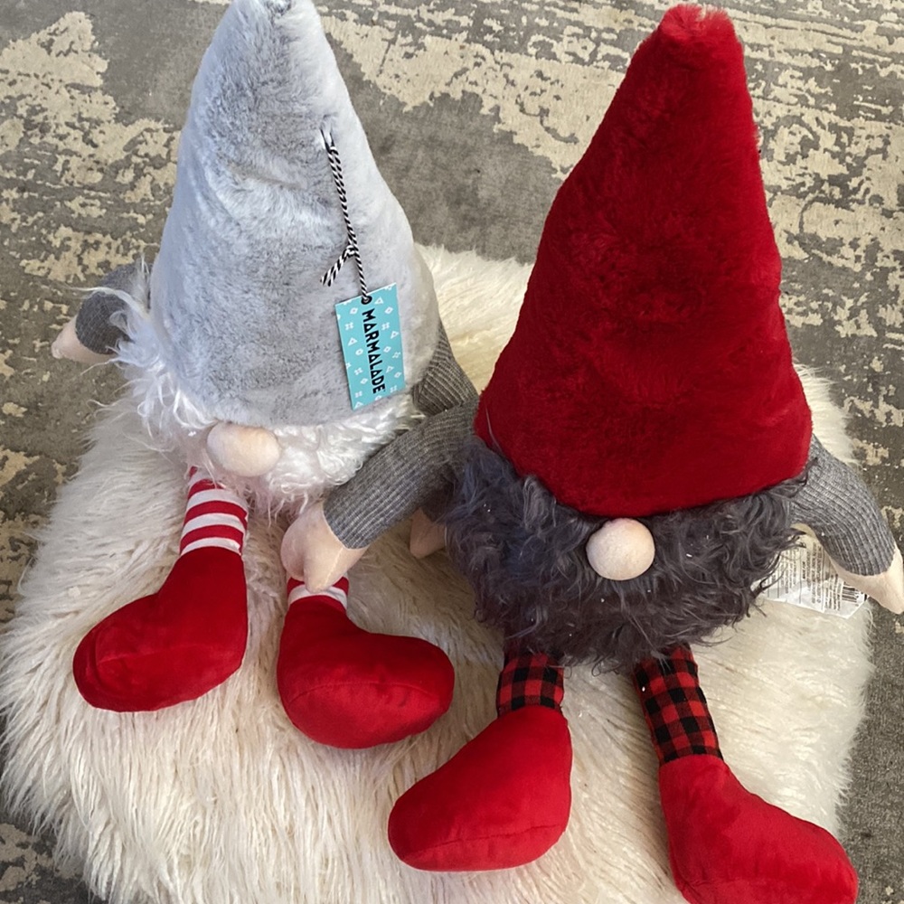 Set of large plush Christmas Gnomes (2)